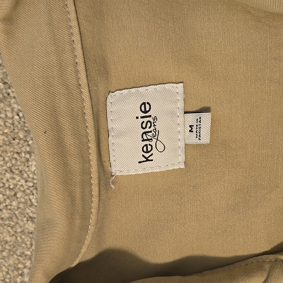 Kensie Light Tan Military Field Jacket with Stand-Up Collar Womens Size Medium - Picture 2 of 7